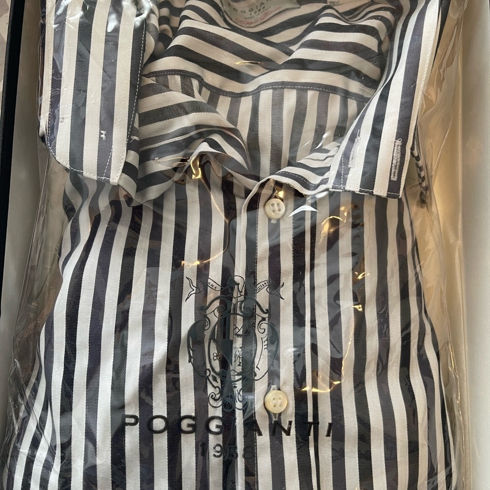 Poggianti 1956 Striped Button-Up Shirt